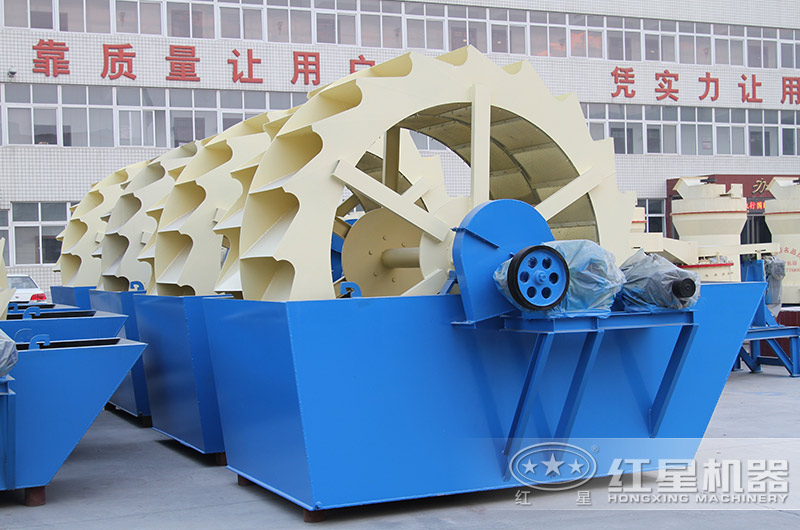 輪斗式洗砂機款型多樣，單輪、雙輪、三輪這都有