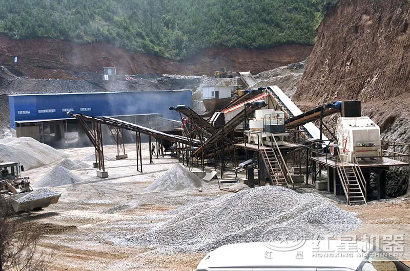 新型干法制砂生產(chǎn)線，破碎硬度較小的物料