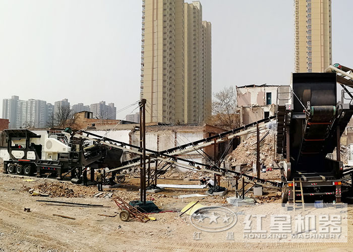 建筑垃圾破碎機(jī)處理建筑垃圾現(xiàn)場 建筑垃圾破碎機(jī)處理建筑垃圾現(xiàn)場